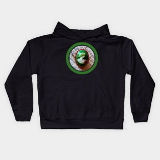 Red and Green Cameo Jewelry Design Kids Hoodie